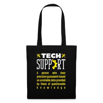 Définition du support technique : Précision des suppositions - Sac en tissu - noir - Devant