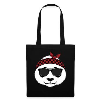 Cool Panda Bear Sunglasses - Tote Bag - black - Front