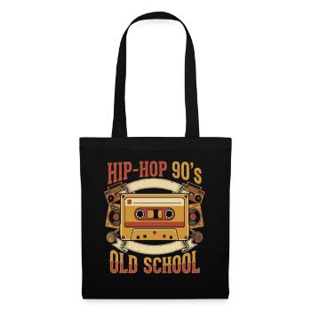 Hip Hop 90s Old School Cassette Retro - Tote Bag - black - Front
