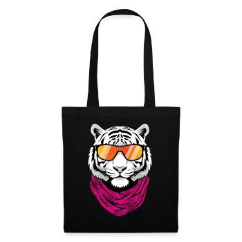 Lunettes de soleil Tigre Blanc Cool - Sac en tissu - noir - Devant