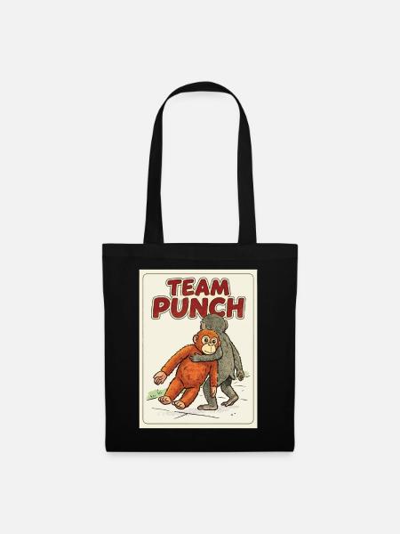 Team Punch Baby Monkey Punch - Stoffbeutel - Schwarz