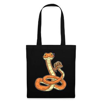 Biscuit Serpent - Sac en tissu - noir - Devant