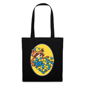Joueur drôle de pickleball pickleball - Sac en tissu - noir - Devant