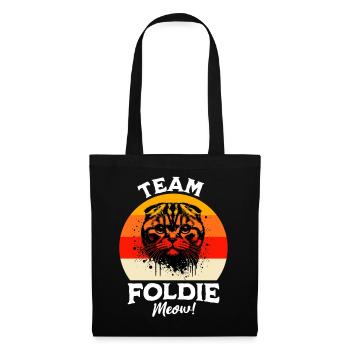 Team Fold-eared Cat - Tote Bag - black - Front