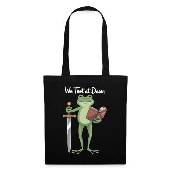 Grenouille de Test de l’Aube : Épée & Livre - Sac en tissu - noir - Devant