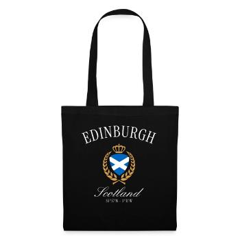 Edinburgh Scotland Coat of Arms Crown – Travel Souvenir - Tote Bag - black - Front