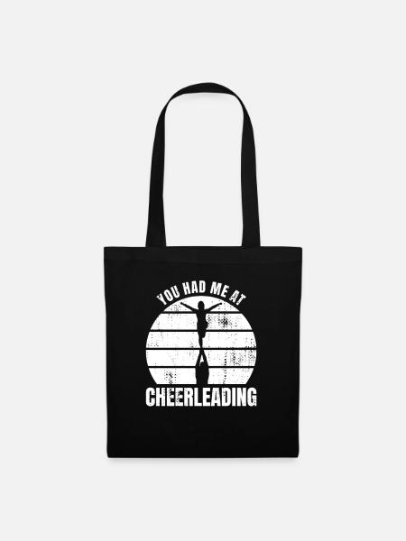 Du hattest mich bei Cheerleading - Stoffbeutel - Schwarz