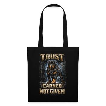 Chien Rottweiler - Sac en tissu - noir - Devant