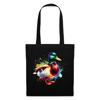 Motif de canard colvert - Sac en tissu - noir - Devant