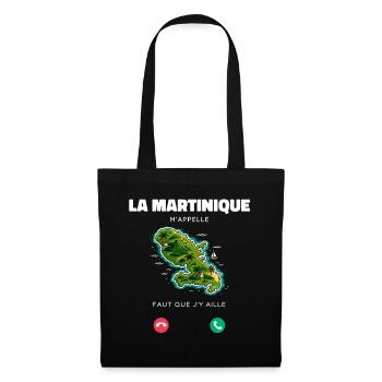 La Martinique M’appelle Faut Que J’y Aille Humour - Sac en tissu - noir - Devant