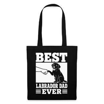 Best Labrador Dad Ever Shirt Funny Labrador Retrie - Stoffbeutel - Schwarz - Vorne