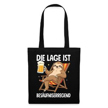 Die Lage Ist Besäufniserregend - Stoffbeutel - Schwarz - Vorne