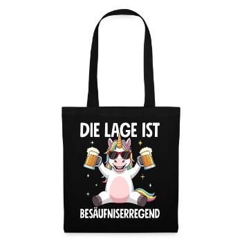 Die Lage Ist Besäufniserregend - Stoffbeutel - Schwarz - Vorne