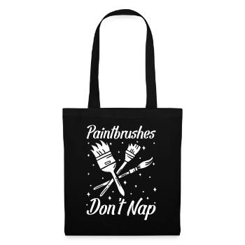 Peintre d’art drôle Pinceaux ne fait pas la sieste Dessin - Sac en tissu - noir - Devant
