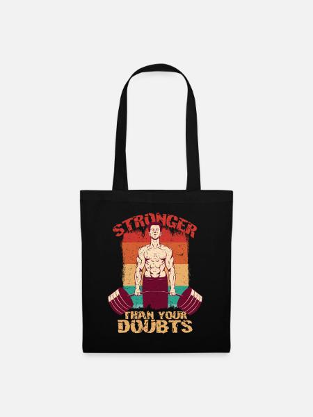 Fitnesstrainer Stronger Than Your Doubts - Stoffbeutel - Schwarz