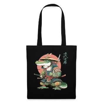 Samurai Alligator in Sunset Armor - Tote Bag - black - Front