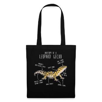 Leopard Gecko Lizard Reptile Anatomy - Tote Bag - black - Front