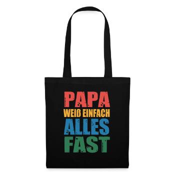Schönes Vatertagsgeschenk Für Papas Cooles Papa - Stoffbeutel - Schwarz - Vorne