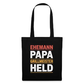 Héros Maître du Grill Papa pour le barbecue de la fête des pères - Sac en tissu - noir - Devant