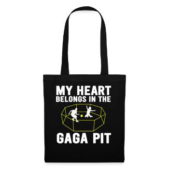 Gaga Pit Heart Tee - Stoffbeutel - Schwarz - Vorne