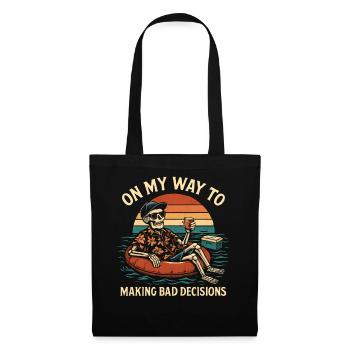 Holiday Humor On My Way To Making Bad Decisions - Tote Bag - black - Front