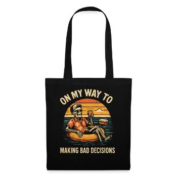 Holiday Humor On My Way To Making Bad Decisions - Tote Bag - black - Front