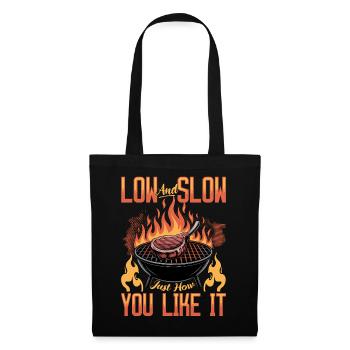BBQ Grilling Meat Smoking Barbecue - Tote Bag - black - Front