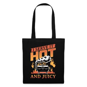 BBQ Grilling Meat Smoking Barbecue - Tote Bag - black - Front