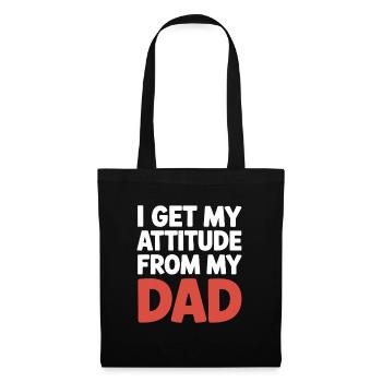 Humour cadeau papa pour la fête des pères - Sac en tissu - noir - Devant