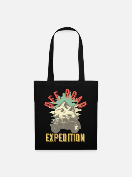 Offroad Expedition Adventure Geschenkidee - Stoffbeutel - Schwarz