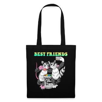 Best Friends Opossum And Raccoon Funny Trash Pals - Tote Bag - black - Front