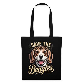 Save the Beagles - Tote Bag - black - Front