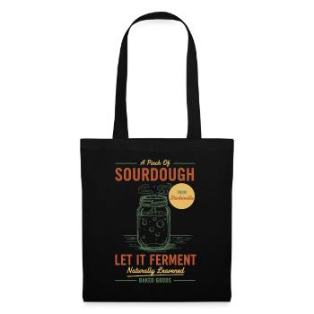 Sauerteigbrot Backen Lass es fermentieren Starter Ära - Stoffbeutel - Schwarz - Vorne