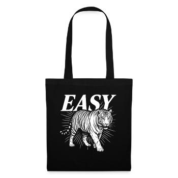 Easy Tiger Vintage Monochrome Grafik - Stoffbeutel - Schwarz - Vorne