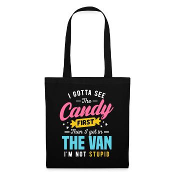 Candy First : Le Van Stupid, graphique sarcastique drôle et drôle - Sac en tissu - noir - Devant