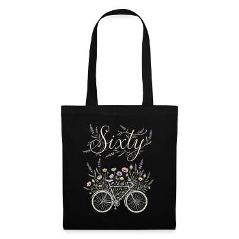 Bicycle 60th Birthday Ladies - Tote Bag - black - Front