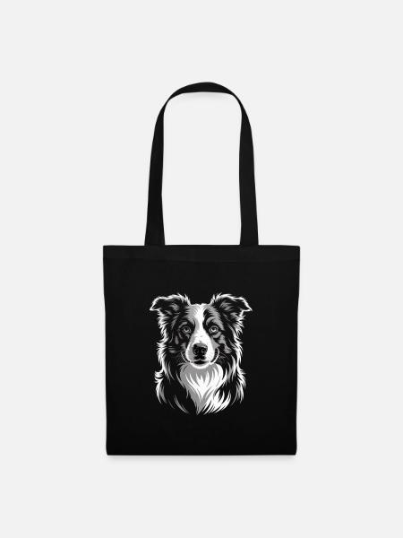 Boder Collie - Stoffbeutel - Schwarz