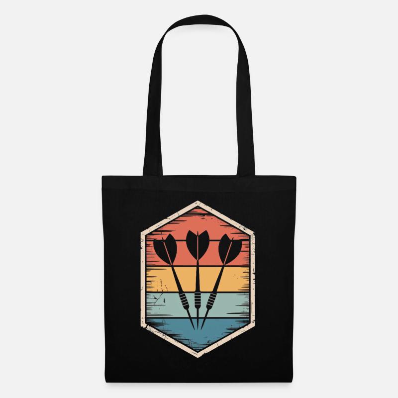Conception de fléchettes pour joueurs de fléchettes pour les fans de fléchettes - Sac en tissu - noir
