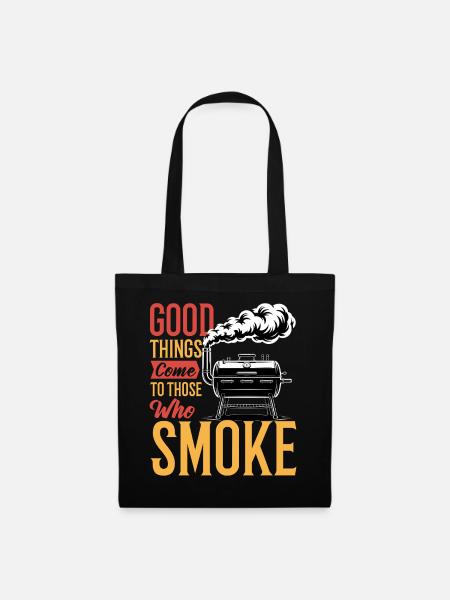 BBQ Grilling Meat Smoking Barbecue - Stoffbeutel - Schwarz