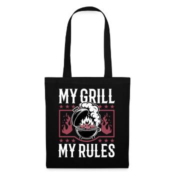 BBQ Grilling Meat Smoking Barbecue - Stoffbeutel - Schwarz - Vorne