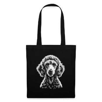 Caniche - Sac en tissu - noir - Devant