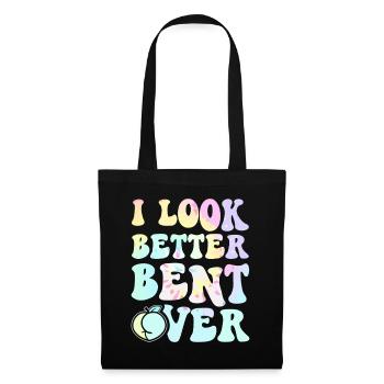 J’ai meilleure allure penchée sur le t-shirt - Sac en tissu - noir - Devant