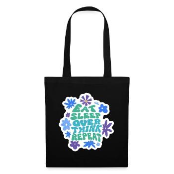Trouble anxieux Les troubles anxieux Mangent Trop réfléchissent au sommeil - Sac en tissu - noir - Devant