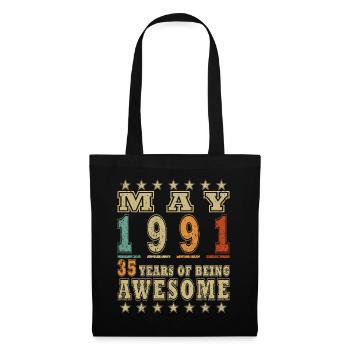 May 1991 – 35 Jahre Awesome - Stoffbeutel - Schwarz - Vorne