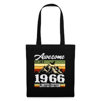 1966 Vintage Rétro Cadeau d’anniversaire - Sac en tissu - noir - Devant