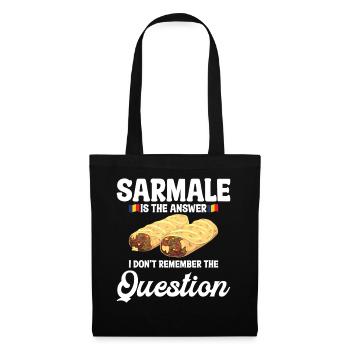 Sarmale Rolls Outfit Sarmale Kostüm Rumänisch - Stoffbeutel - Schwarz - Vorne