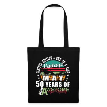 Vintage May 50 Years Retro - Tote Bag - black - Front