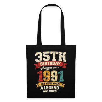 35 Years Anniversary Legend 1991 - Vintage - Tote Bag - black - Front