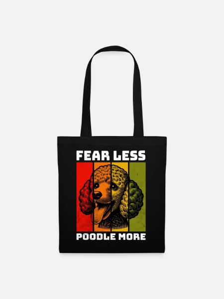 Poodle Pudel - Stoffbeutel - Schwarz