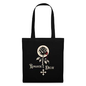 Design de la Rose Gothique de la Décadence Romantique - Sac en tissu - noir - Devant